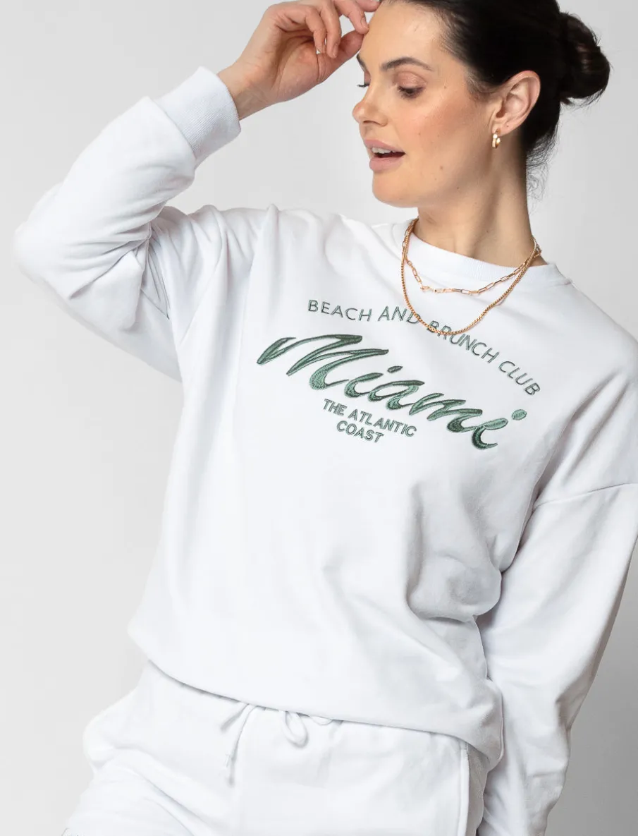 Solid Embroidered Sweater