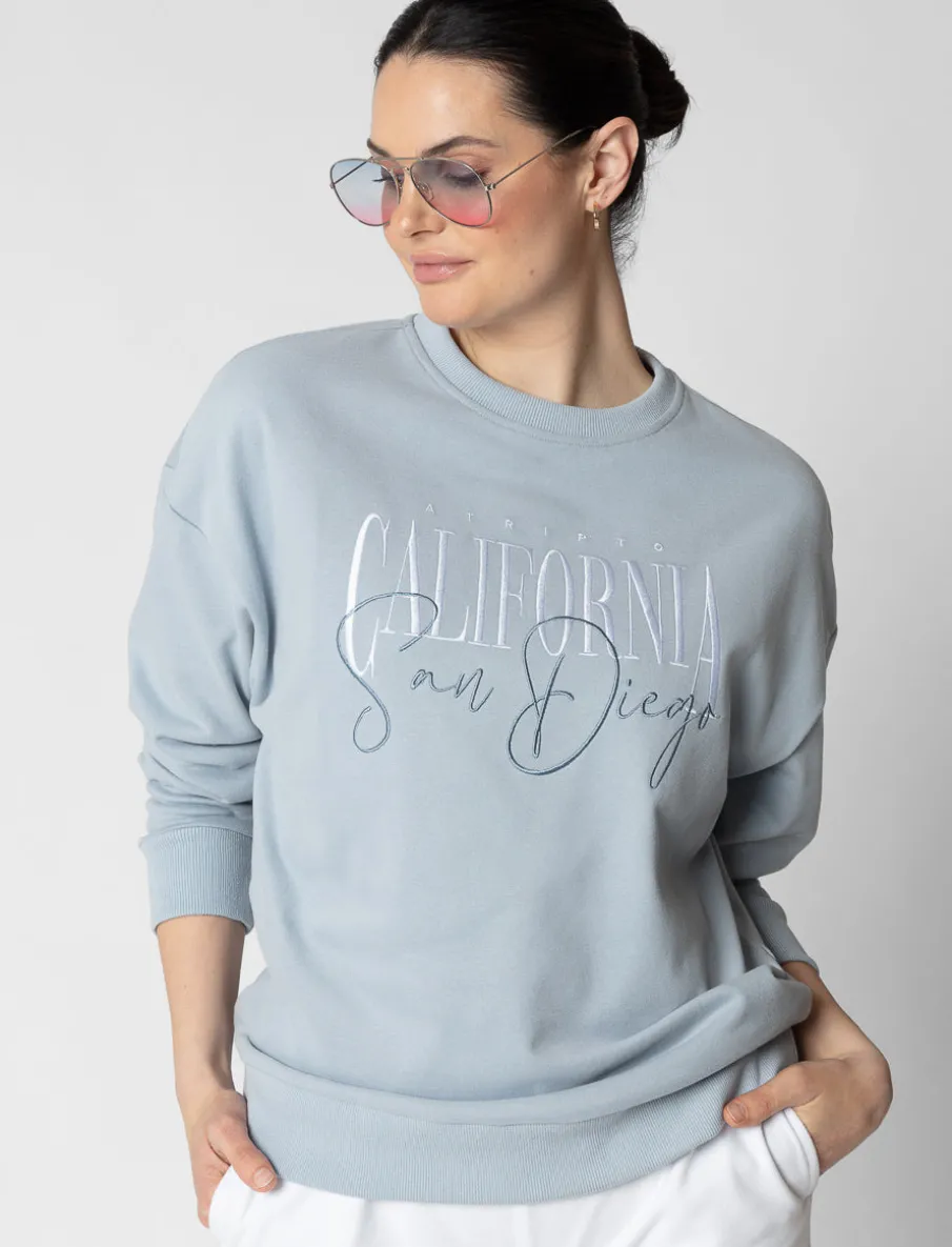 Solid Embroidered Sweater