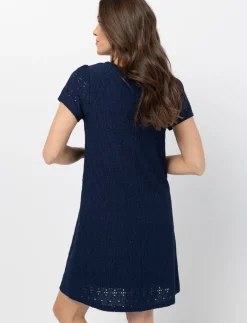 Solid Eyelet Dress