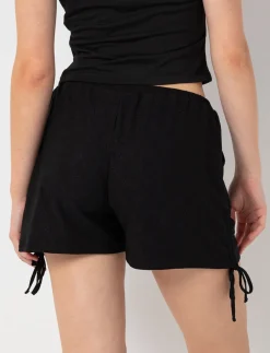Solid Eyelet Embroidered Shorts