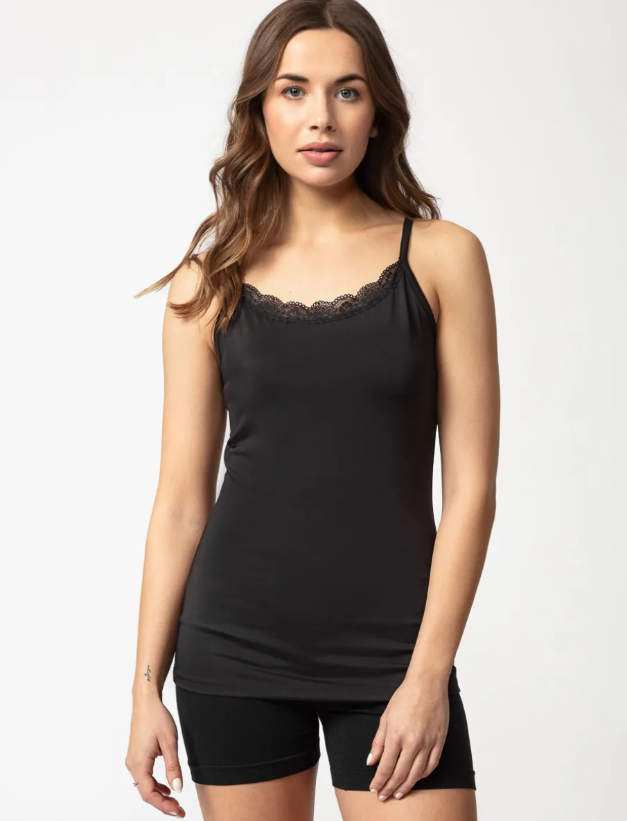 Solid Lace Tank Top