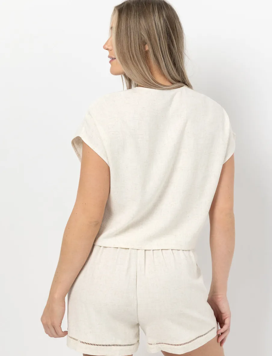 Solid Linen Blouse
