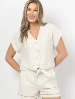Solid Linen Blouse