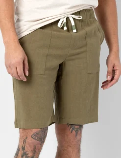 Solid Linen Shorts