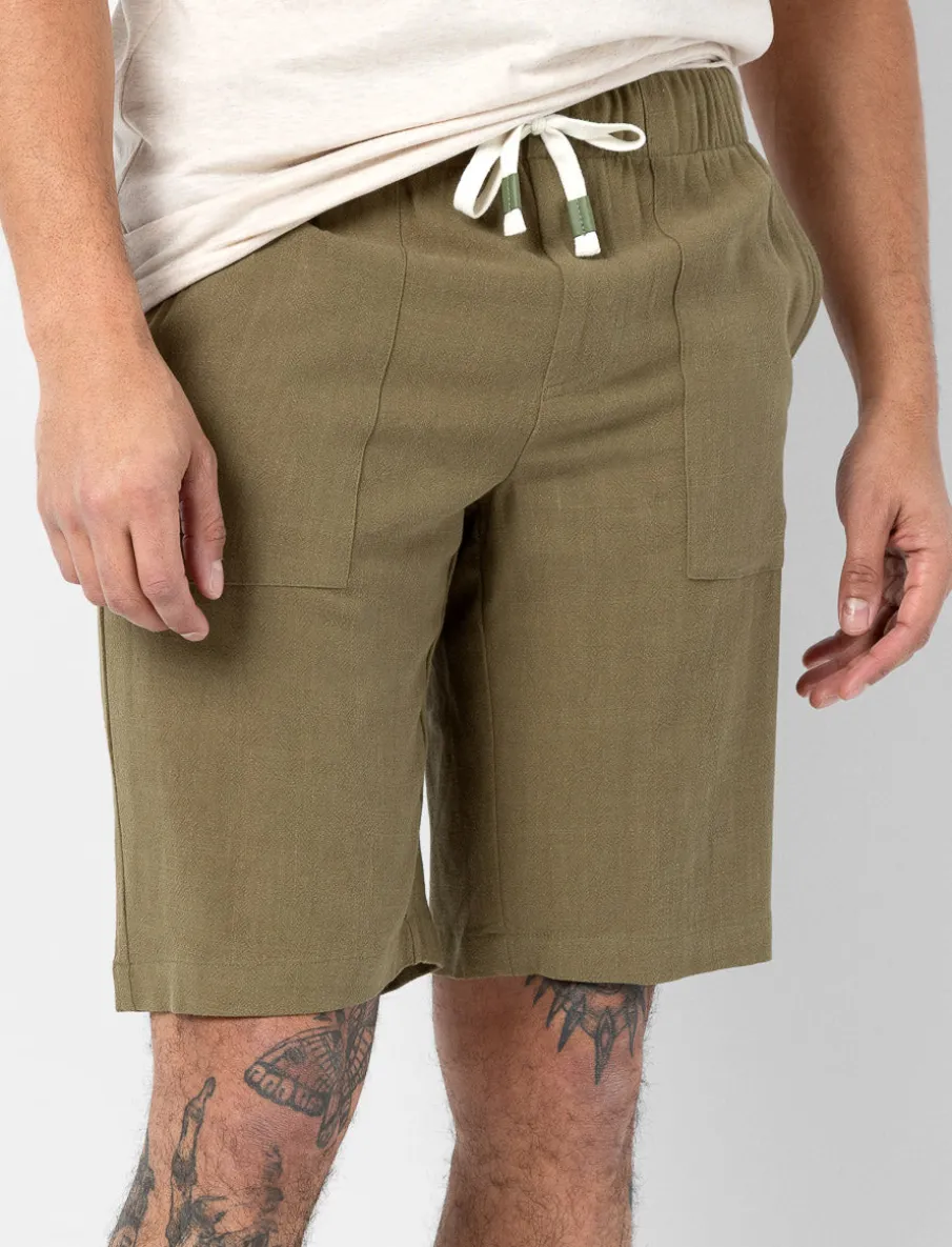 Solid Linen Shorts
