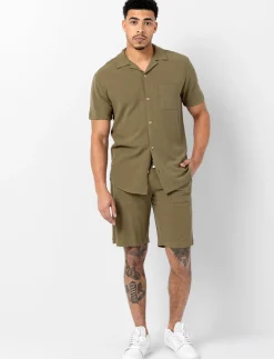 Solid Linen Shorts