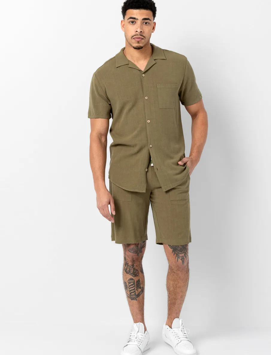 Solid Linen Shorts