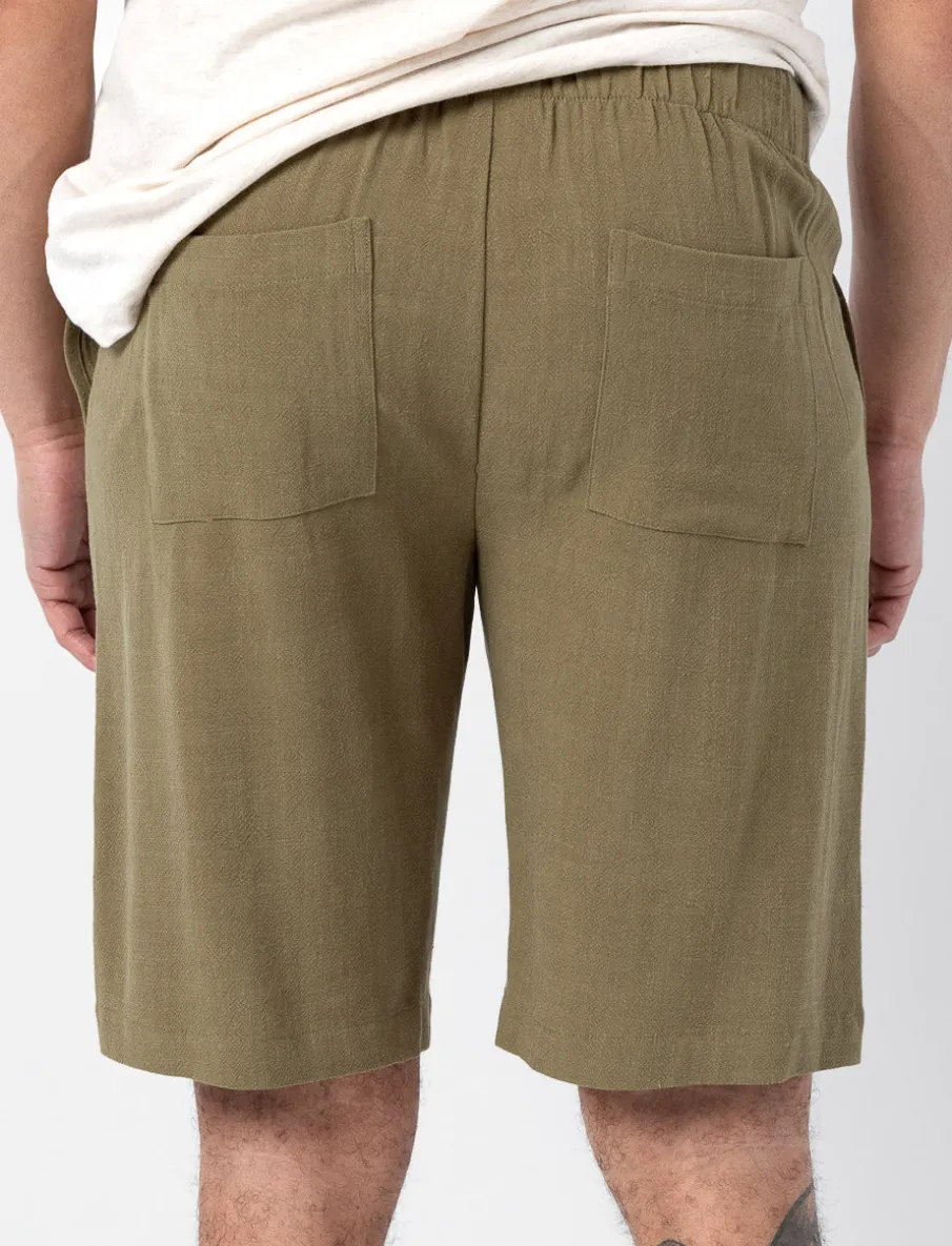 Solid Linen Shorts