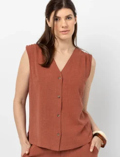 Solid Linen Tank Top