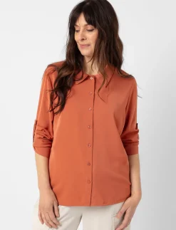 Solid Long-sleeve Blouse