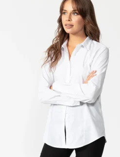 Solid Long-sleeve Blouse
