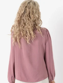 Solid Long-sleeve Blouse