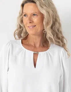 Solid Long-sleeve Blouse