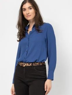Solid Long-sleeve Blouse