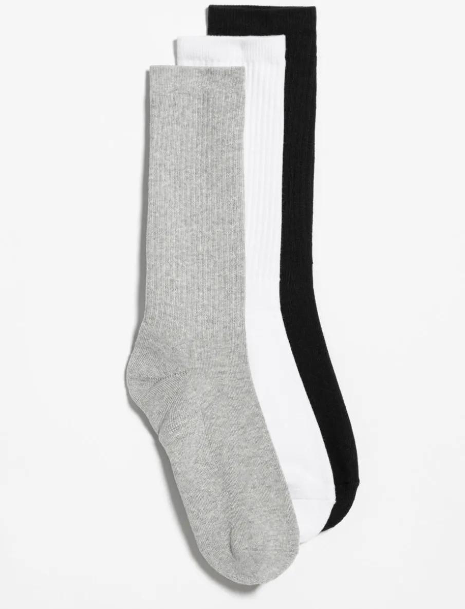 Solid Mid Calf Socks - Pack of 3