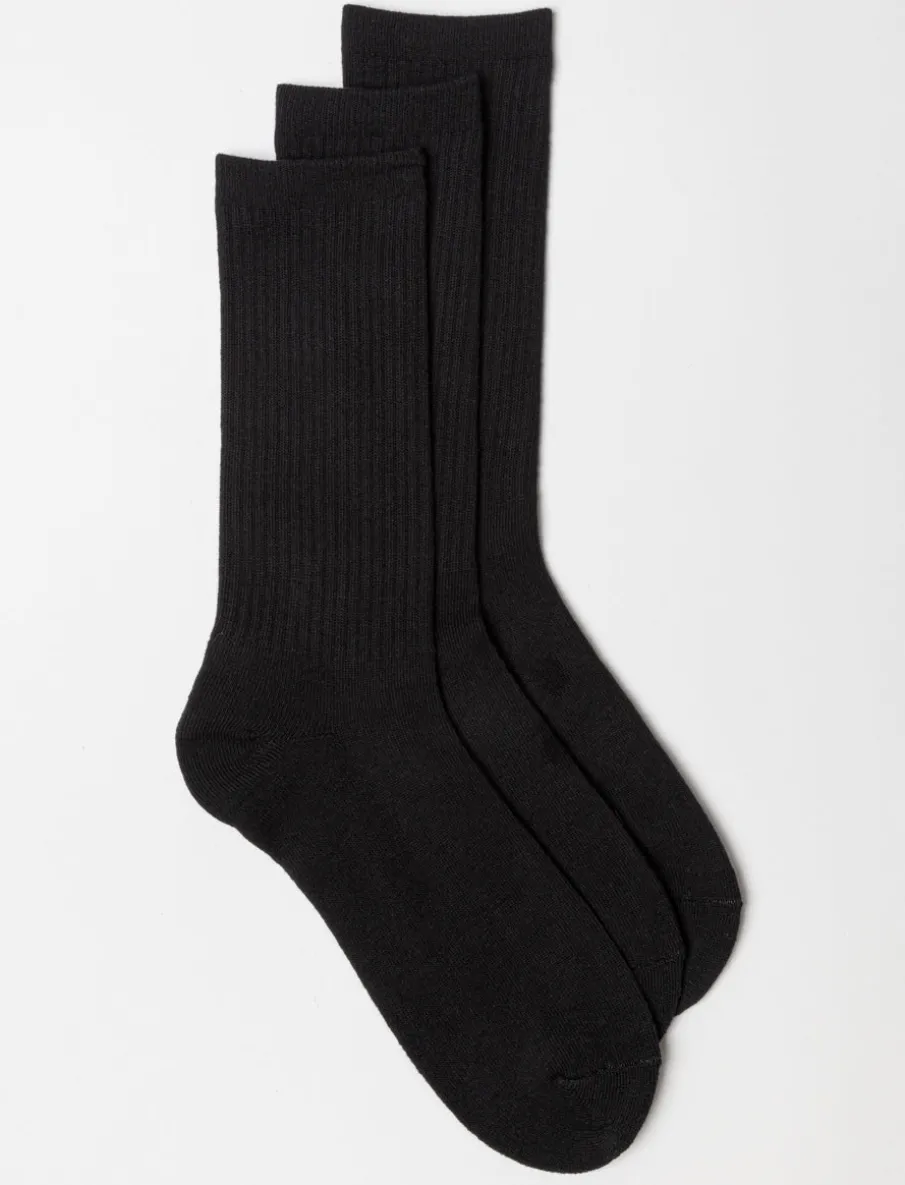 Solid Mid Calf Socks - Pack of 3
