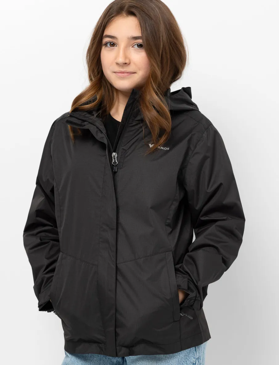 Solid Mid-Season Coat with Adjustable Cuffs