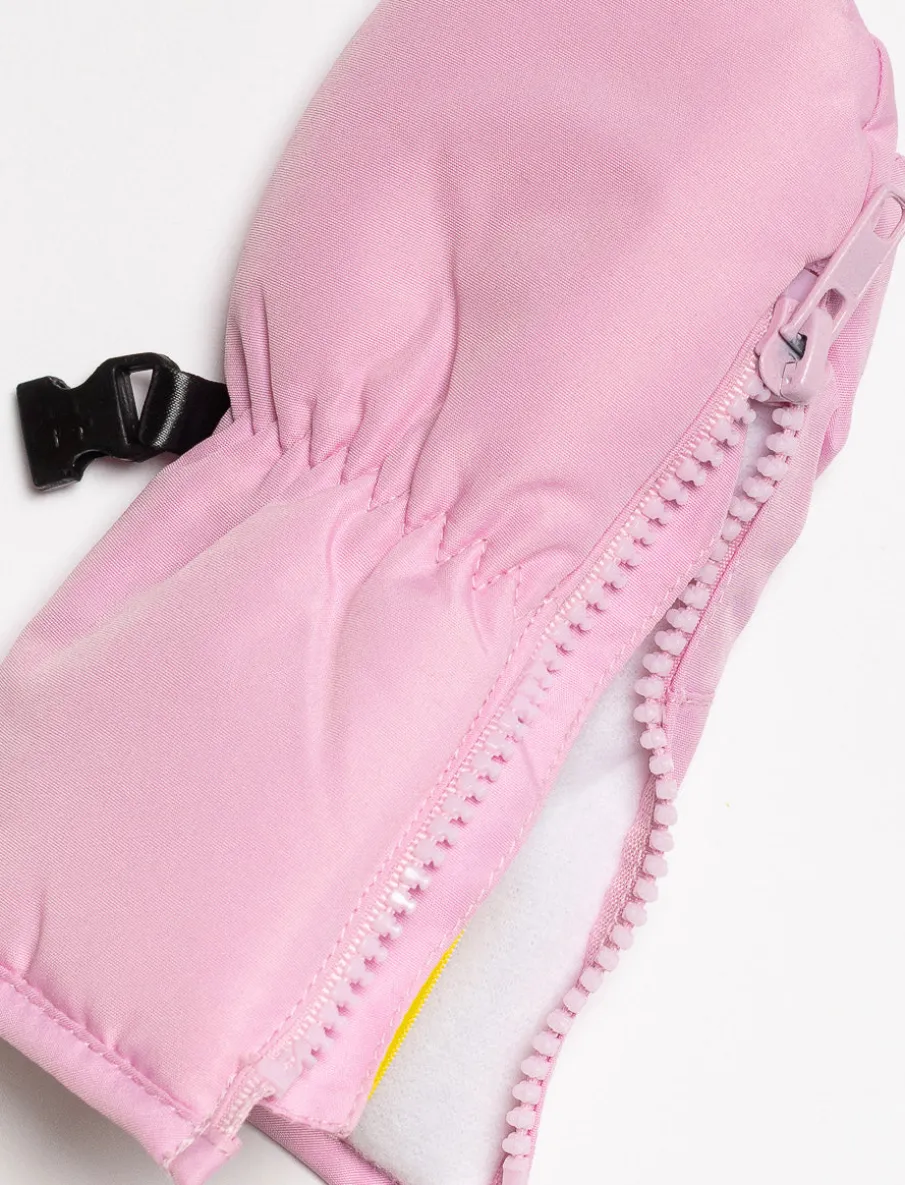 Solid Mittens with Zippers