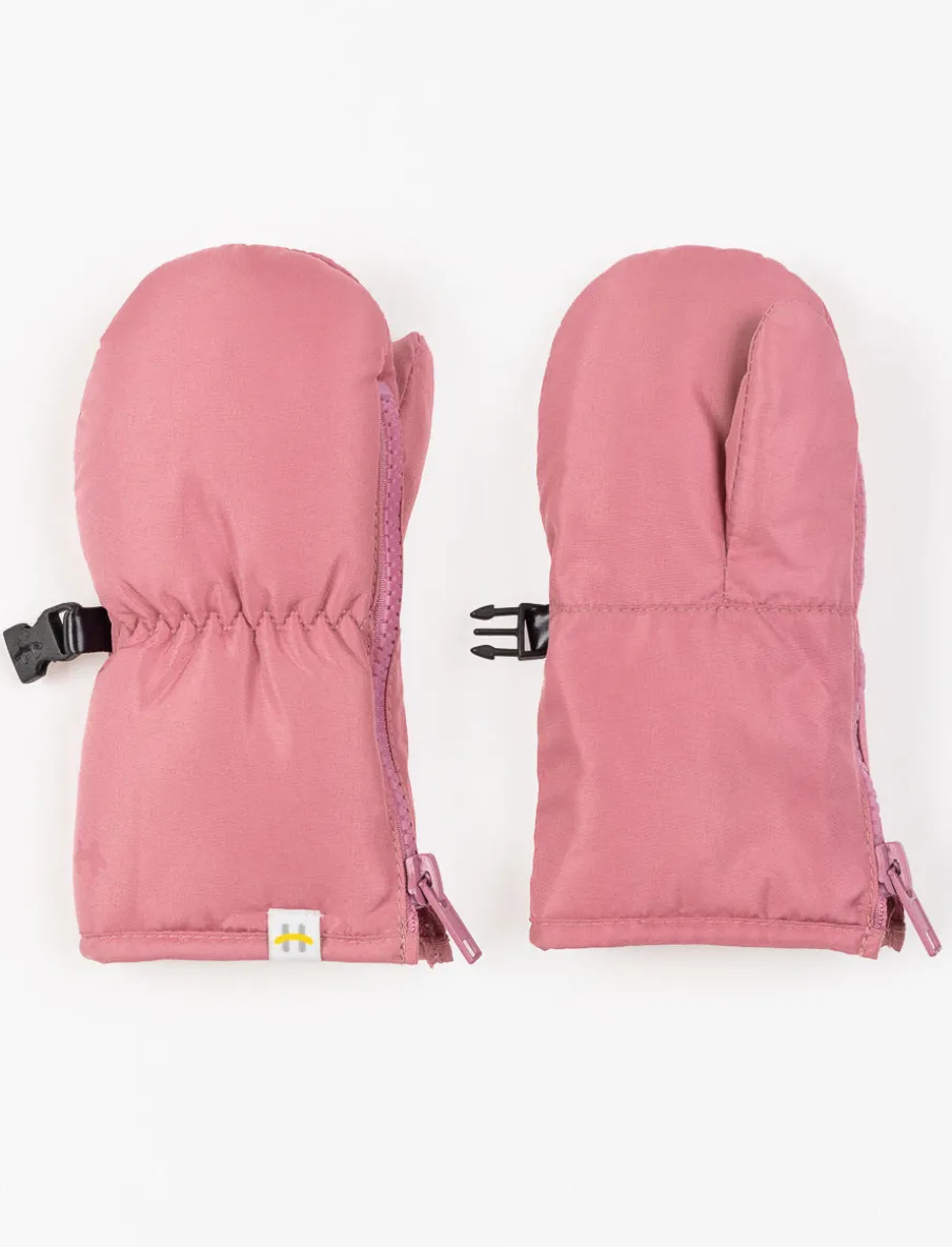 Solid Mittens with Zippers