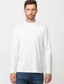 Solid Mock-neck T-shirt