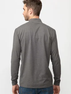 Solid Mock-neck T-shirt