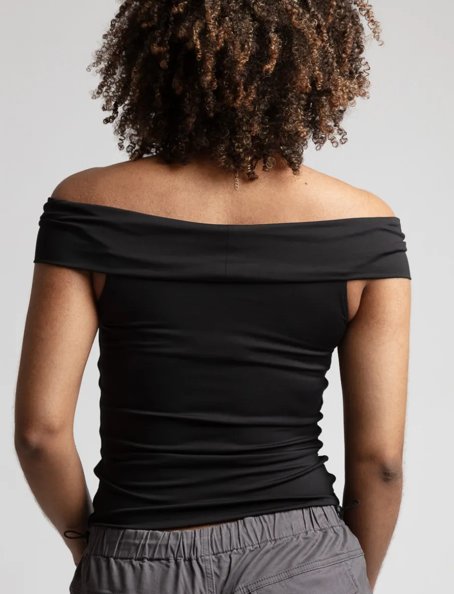 Solid Off-the-shoulder Top