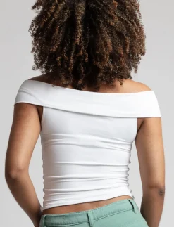 Solid Off-the-shoulder Top