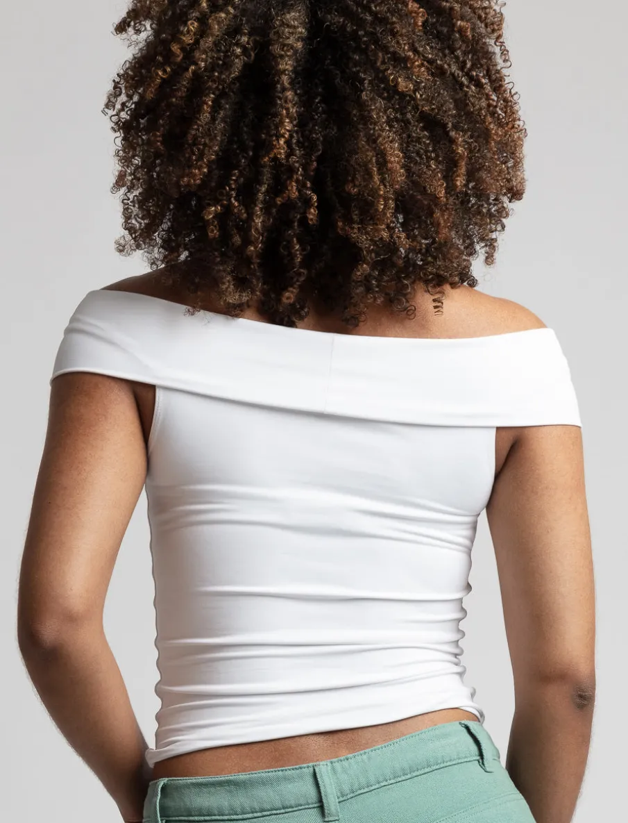 Solid Off-the-shoulder Top