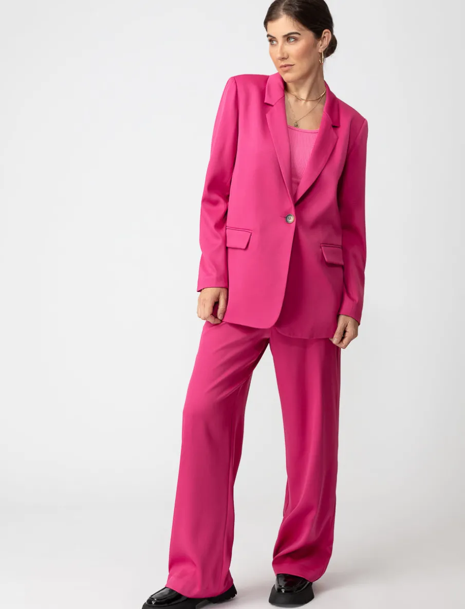 Solid One-button Blazer