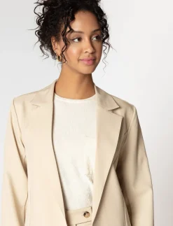 Solid Open Blazer