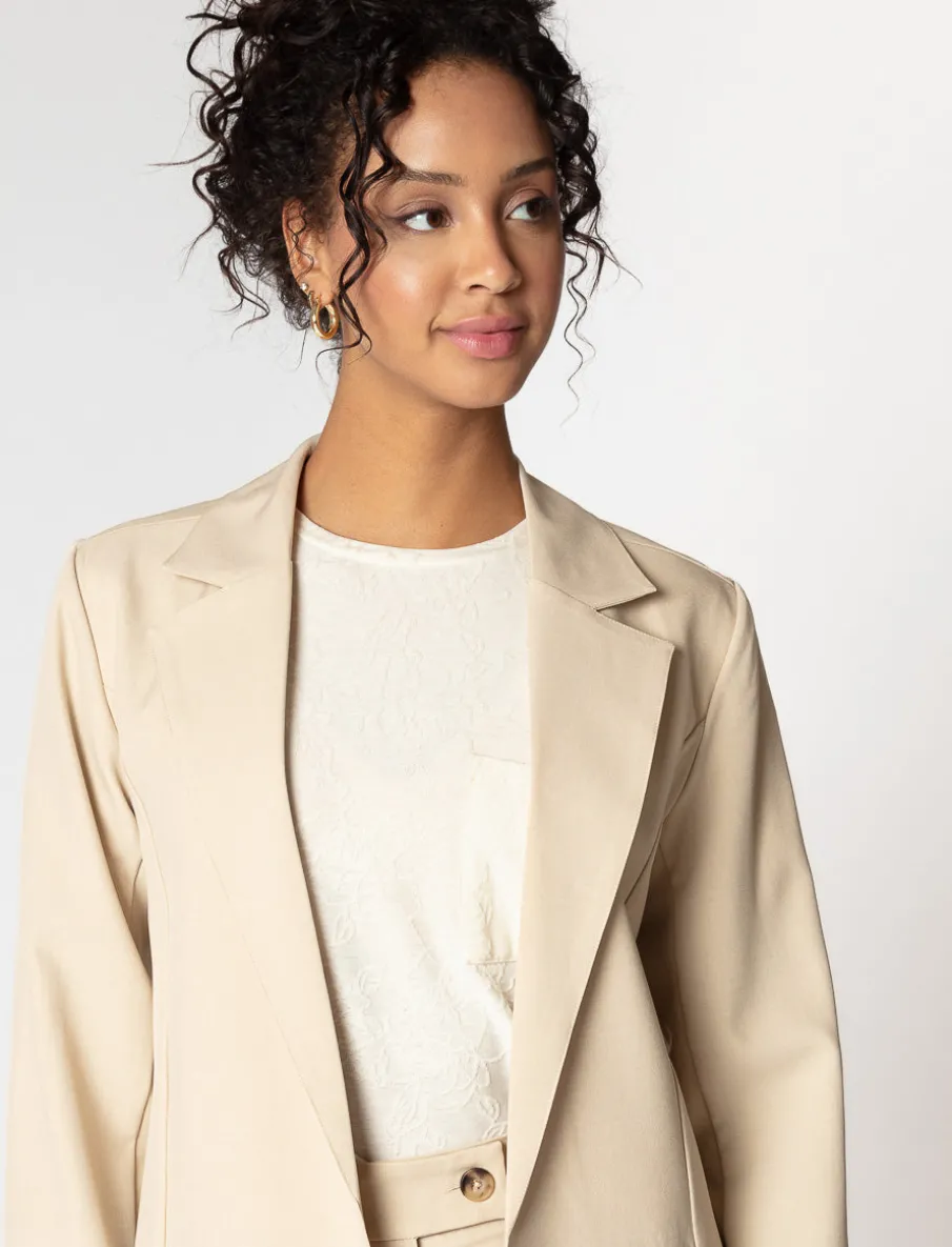 Solid Open Blazer
