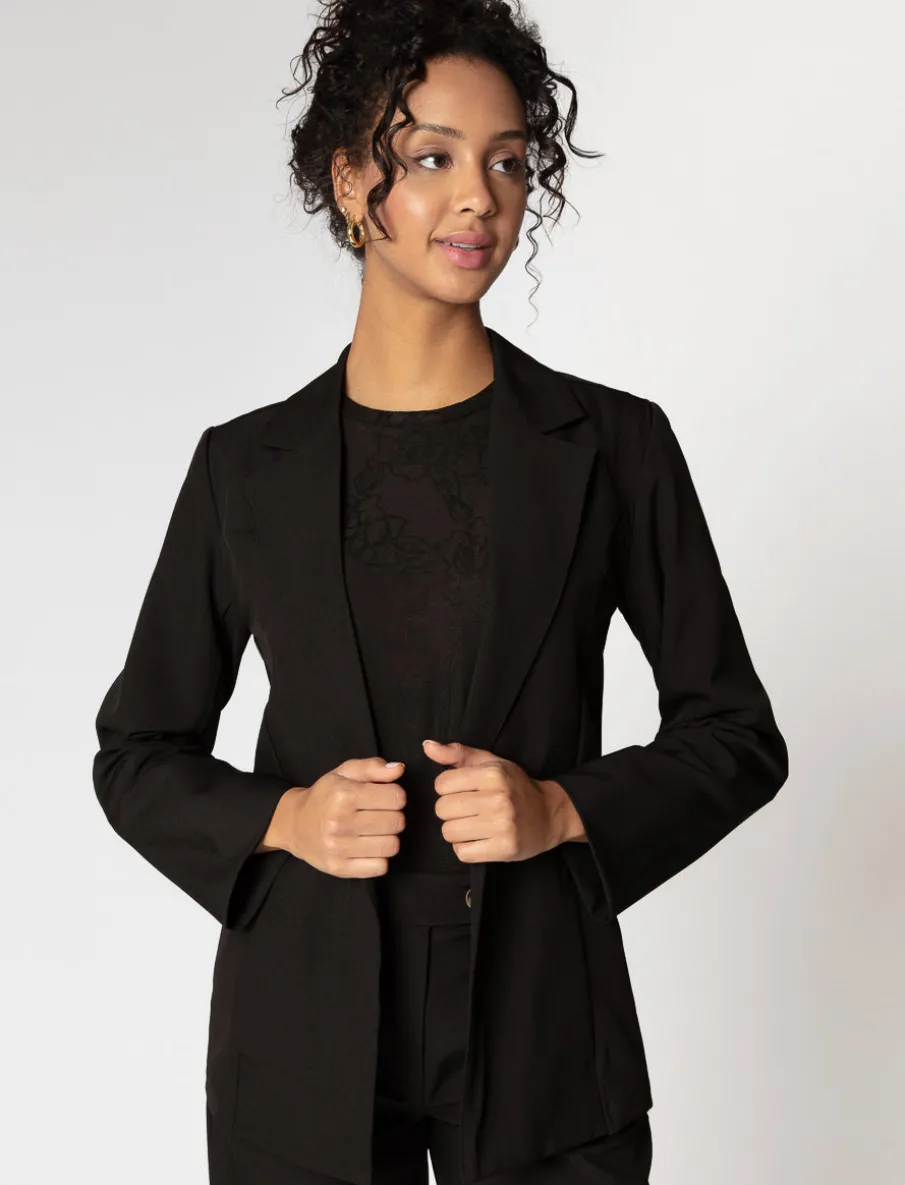 Solid Open Blazer
