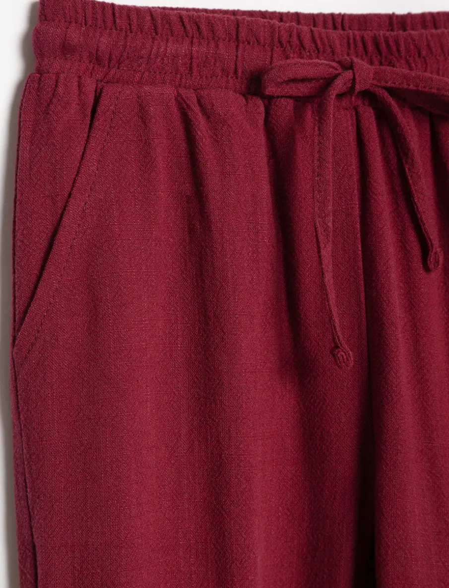 Solid Pants with Elastic Waistband