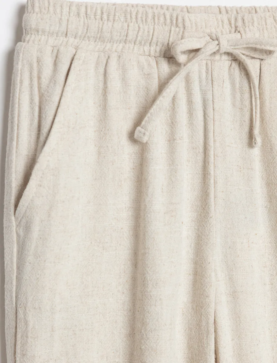 Solid Pants with Elastic Waistband
