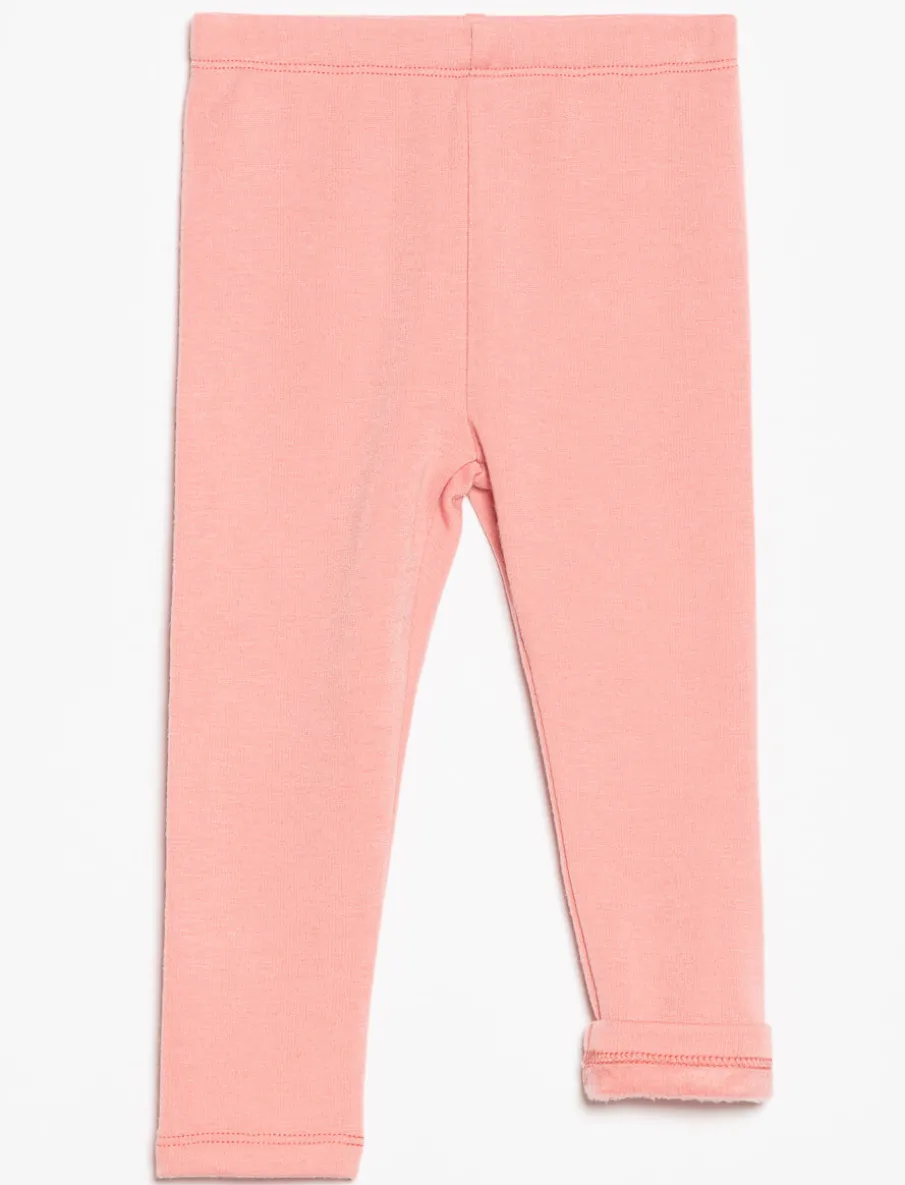 Solid Plush-lined Leggings