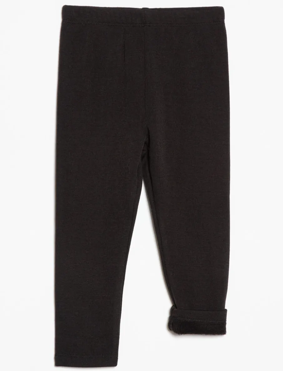 Solid Plush-lined Leggings