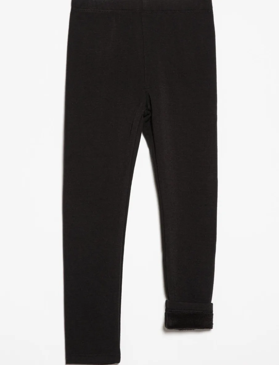 Solid Plush-lined Leggings