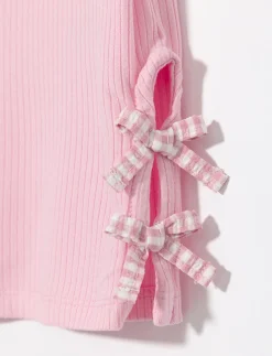 Solid Ribbed Crew-Neck T-Shirt - Little Girls