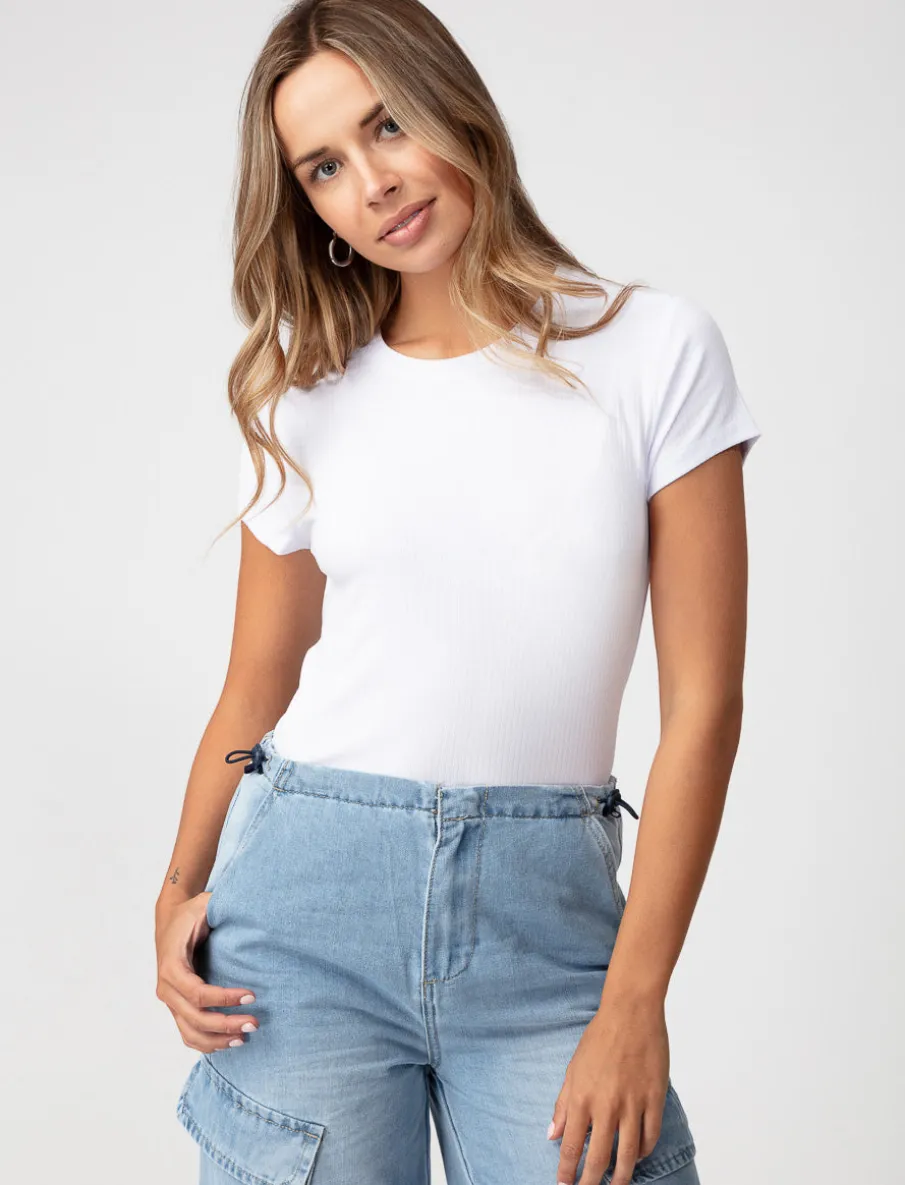 Solid Ribbed T-shirt