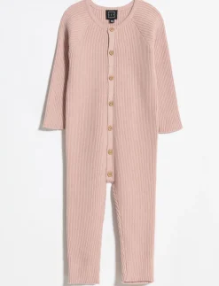 Solid Rib-knit Jumpsuit