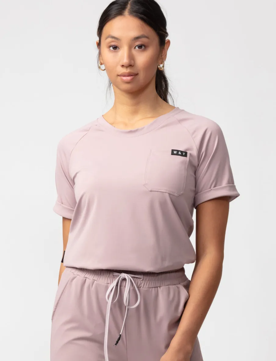 Solid Round Neck Scrub Top
