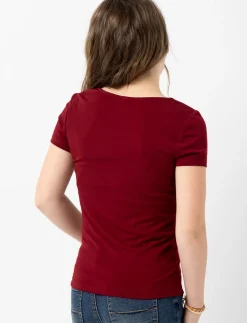Solid Scoop Neck T-shirt
