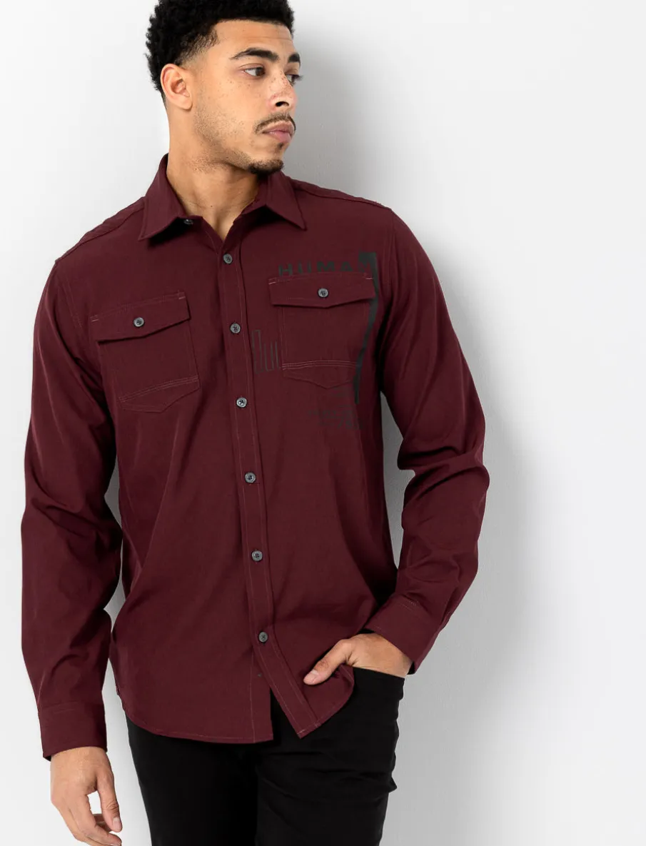 Solid Shirt with Print