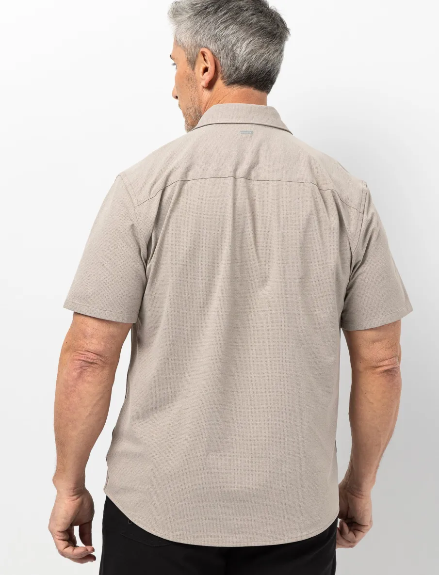 Solid Shirt with Zipped Pocket
