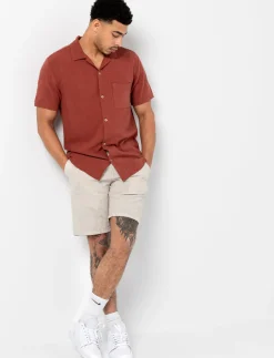Solid Shorts with Elastic Waist
