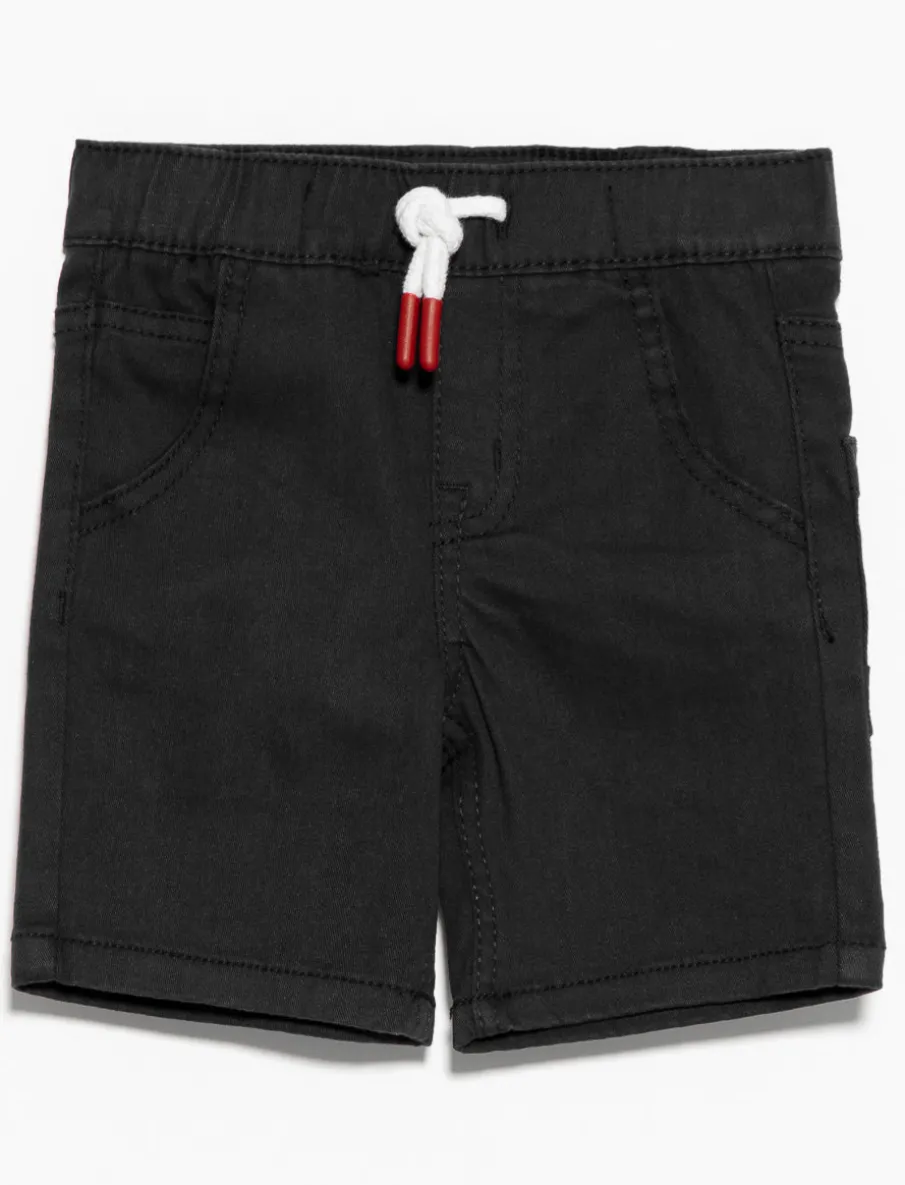 Solid Shorts with Elastic Waistband