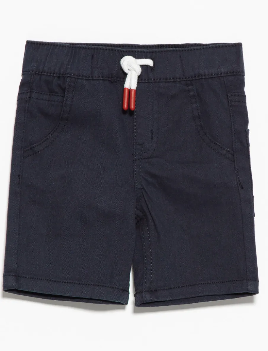 Solid Shorts with Elastic Waistband