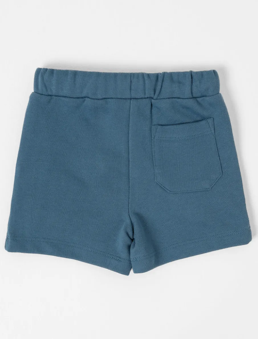 Solid Shorts with Elastic Waistband