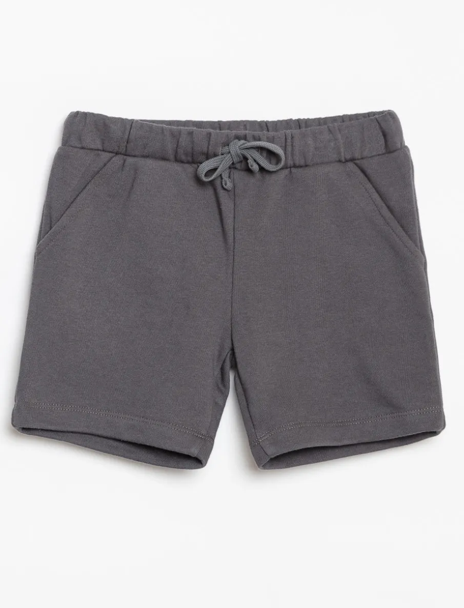 Solid Shorts with Elastic Waistband