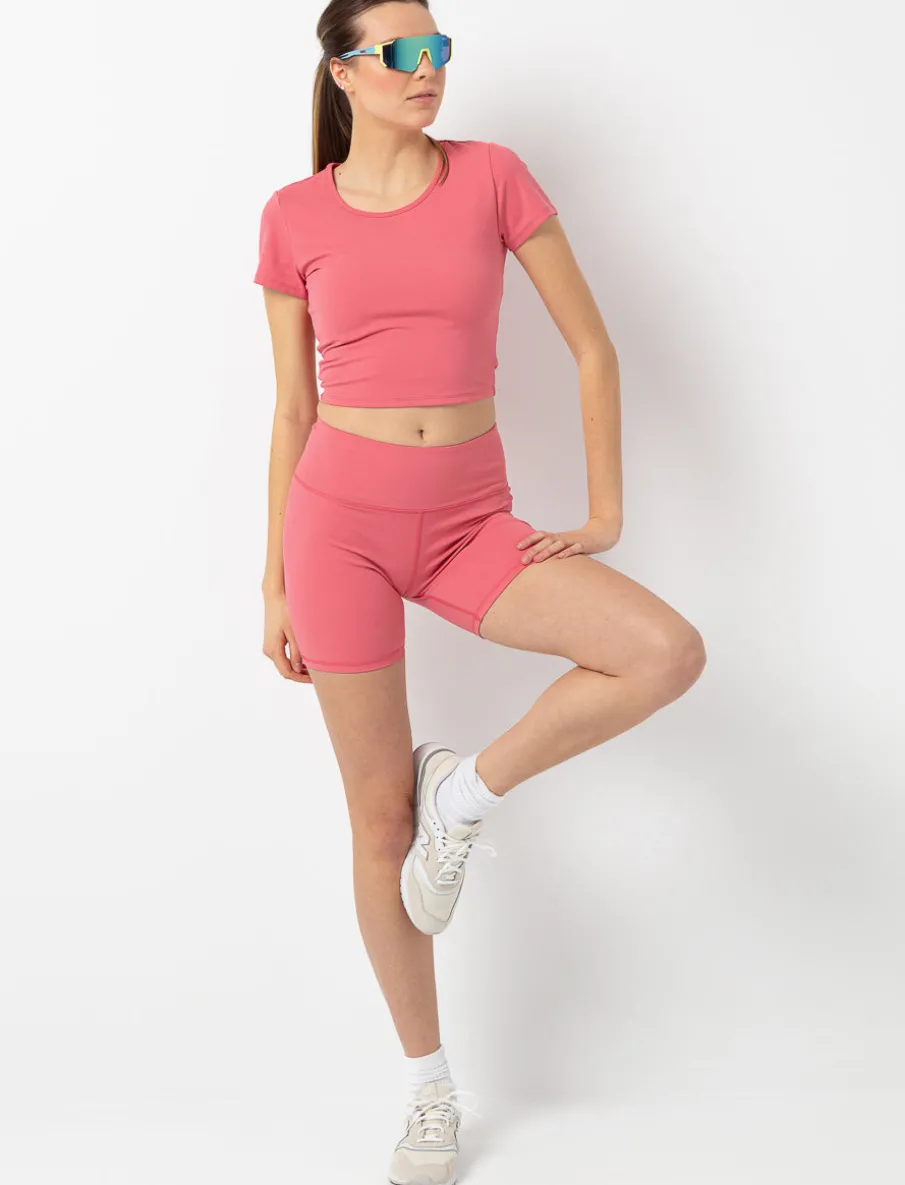 Solid Sports Biker Shorts